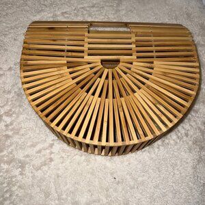 Miuco Bamboo Handbag with Dust Bag Included and Scarves